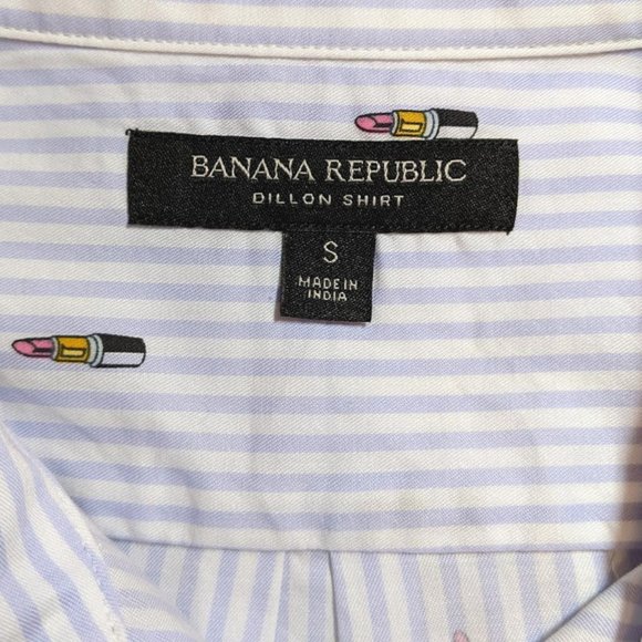 Banana Republic | 'Lipstick' Novelty Print Striped Dillon Shirt - Picture 8 of 10
